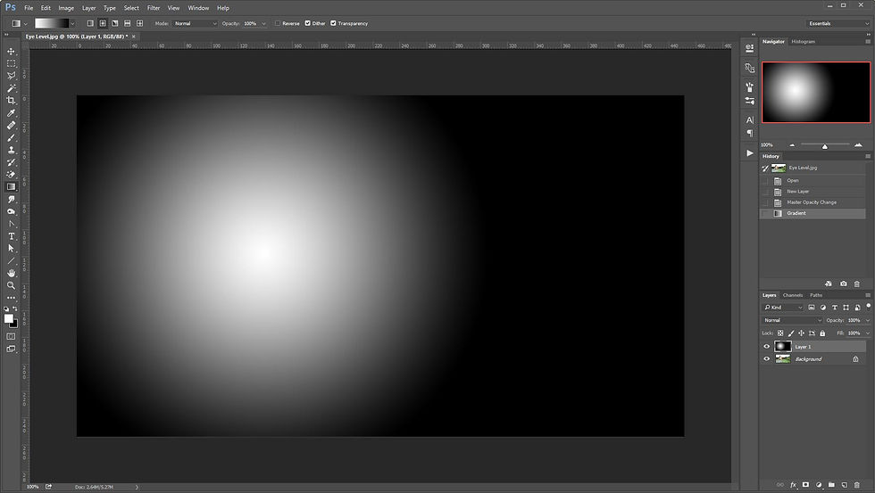 25. Create new layer with radial gradient