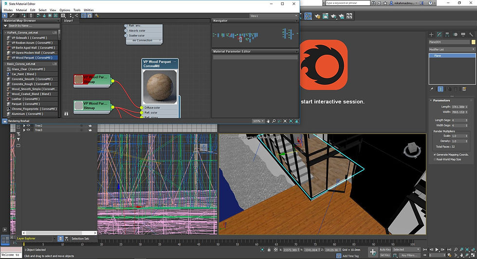 2. Apply material to new floor