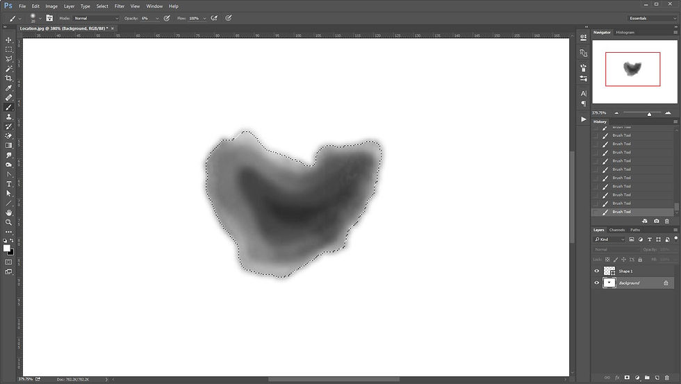 6. Photoshop Bump Map for Lake Contour