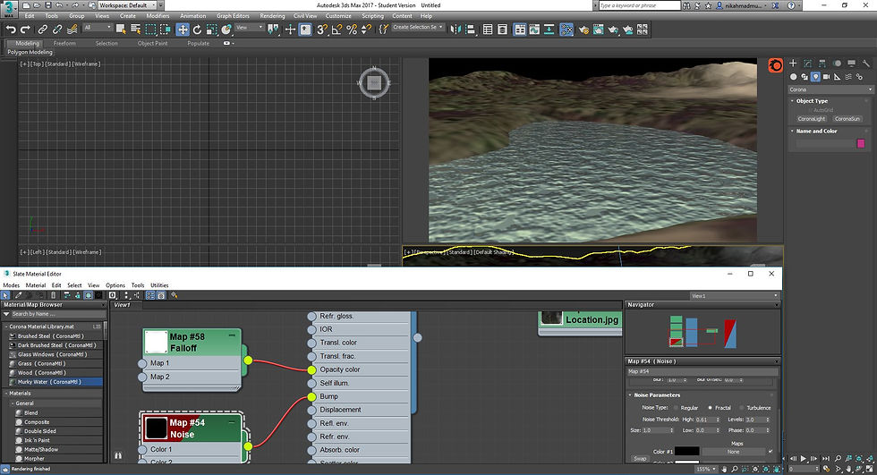 12. Applying noise in water material