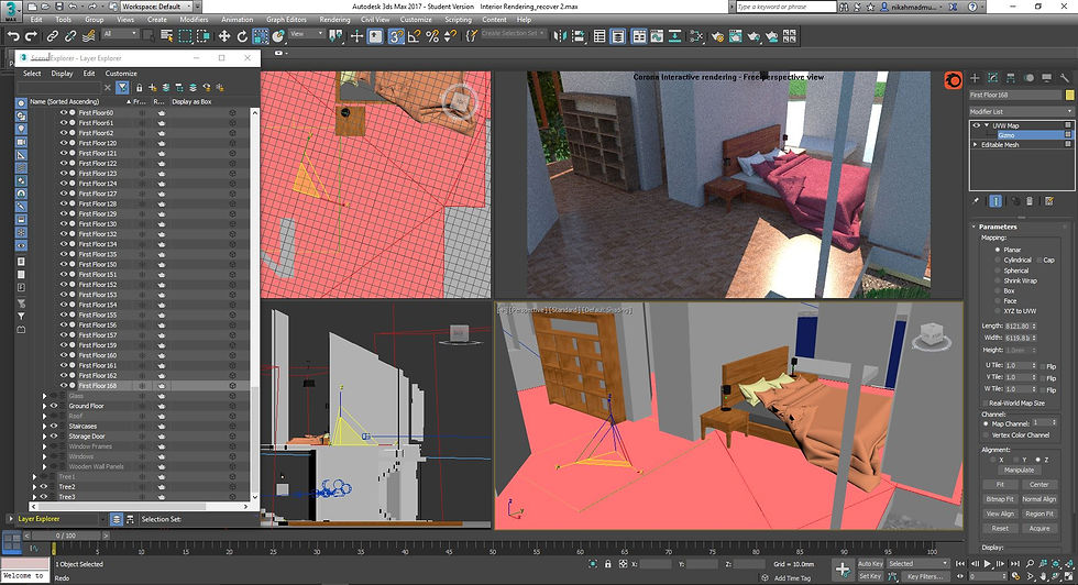 22. Texturing Bedroom Floor