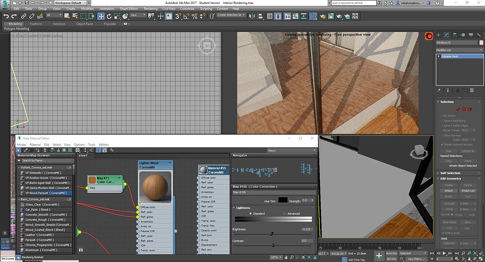 4. Checking in Interactive renderer
