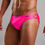 Miniatura: Sunga slip argola pink beach gloss