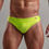 Miniatura: Sunga slip argola amarelo neon beach gloss