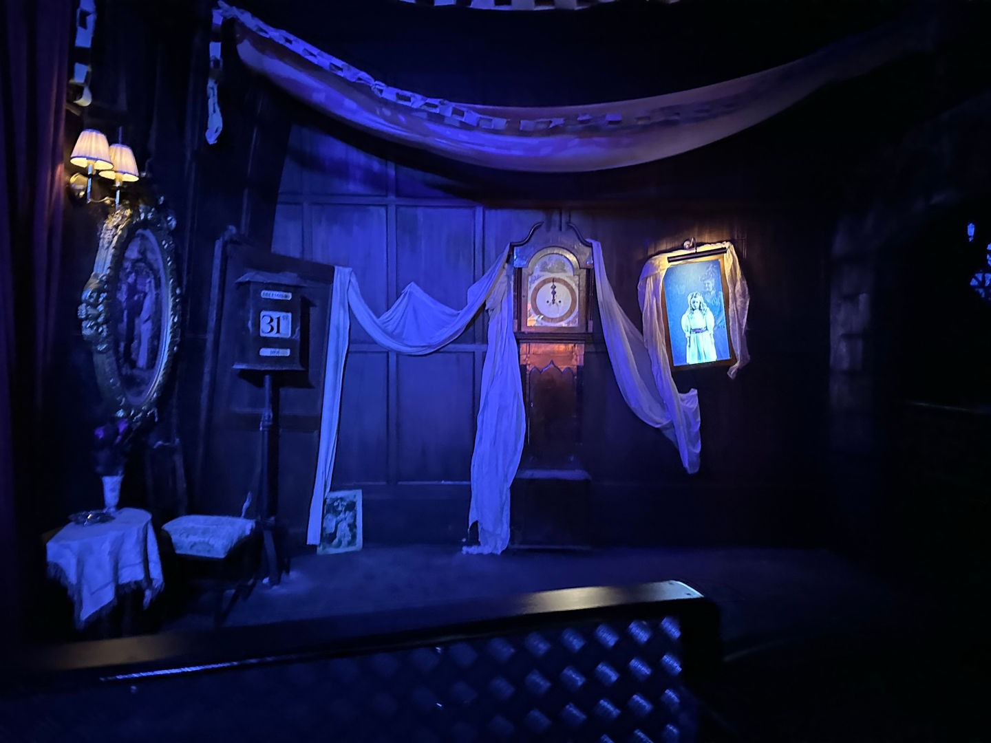 Scene 1 clock strikes midnight.