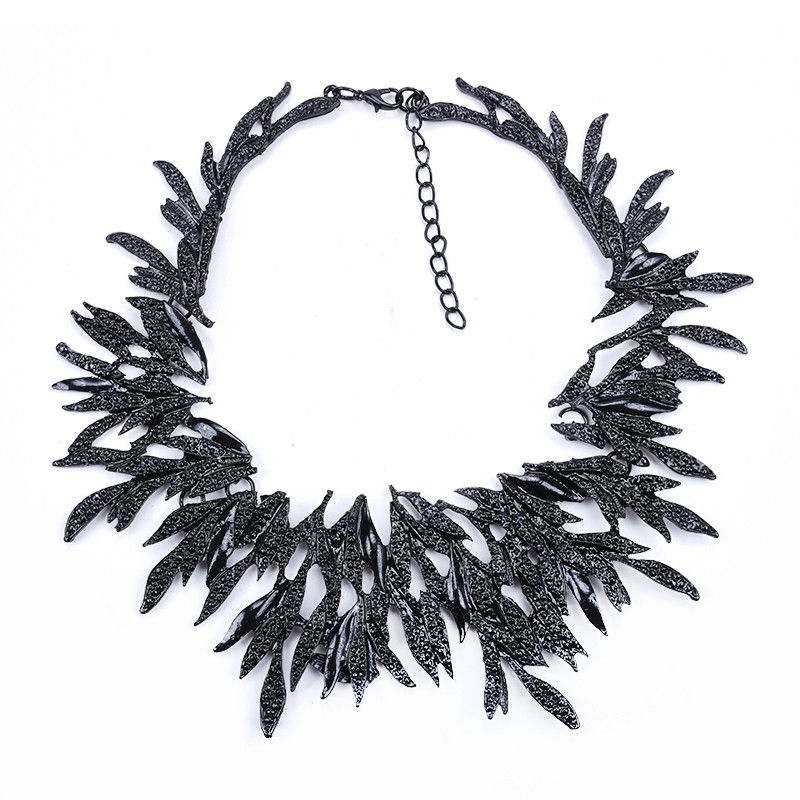 Thumbnail: Indian Ethnic Vintage Statement Metal Large Collar Choker Necklace Women Irregul