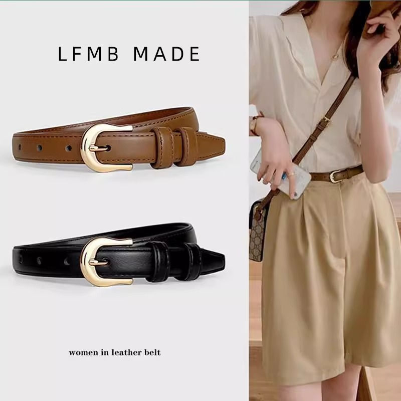 Belt Summer Brown Belt with Fine Matching Western Pants Simple and Versatile Bel