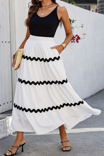 TFW49 WRAP PLEATED SKIRT ホワイト M XNWMNZ 2024 Women Fashion Low waist Mini Skirt Wide Pleat