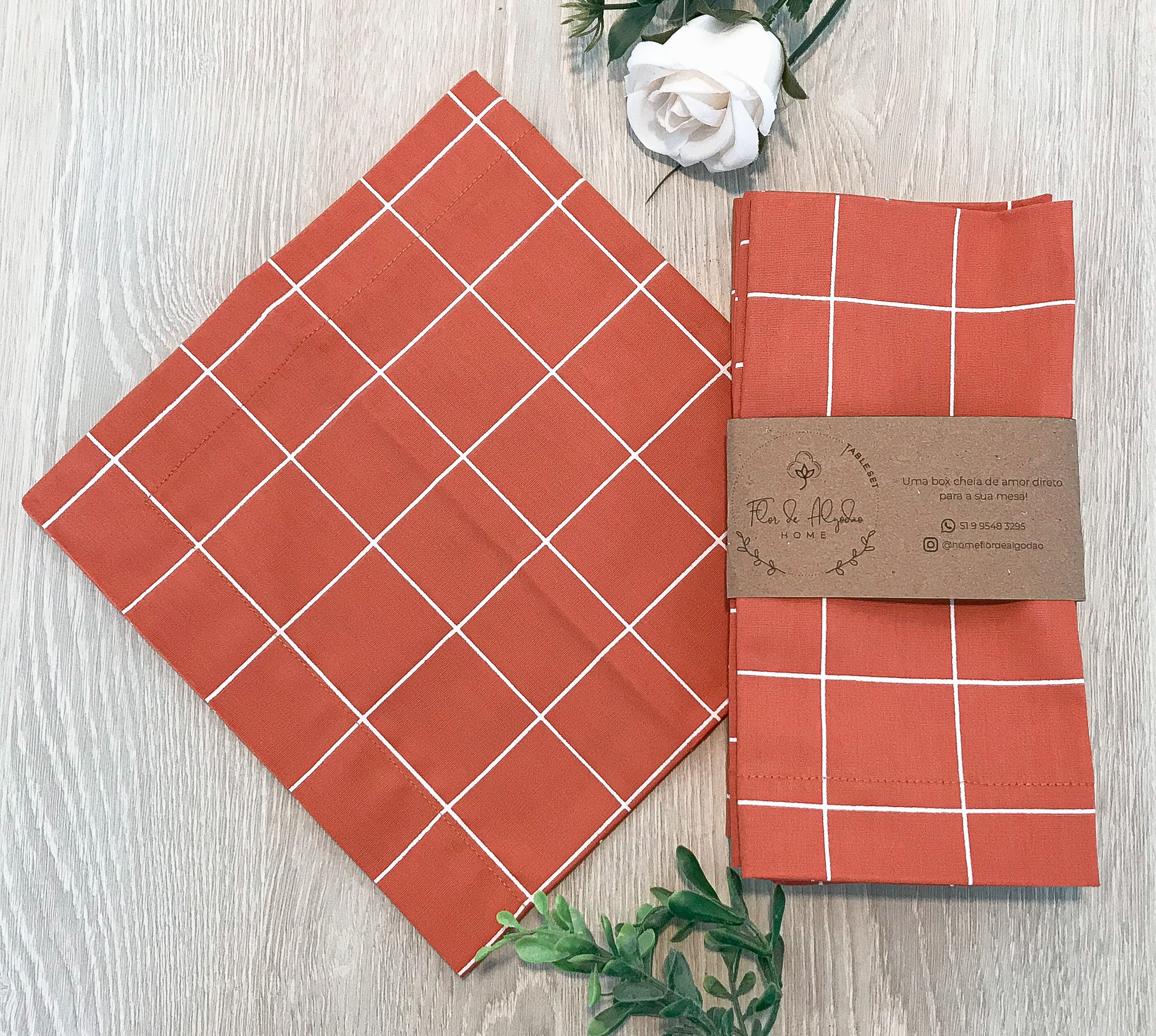 Kit Guardanapos - TERRACOTA GRID