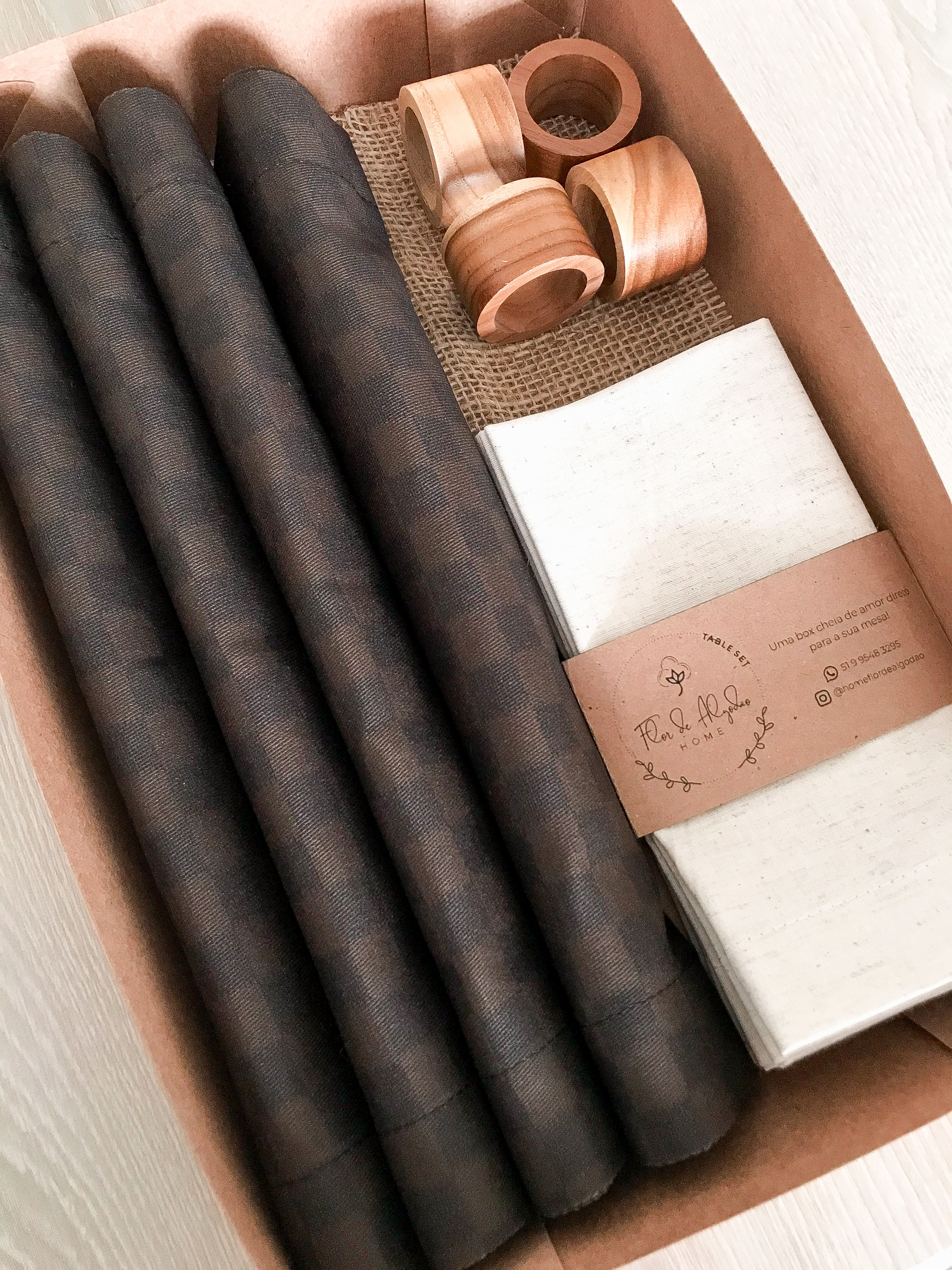 Kit Mesa Posta - BOX XADREZ CAFÉ