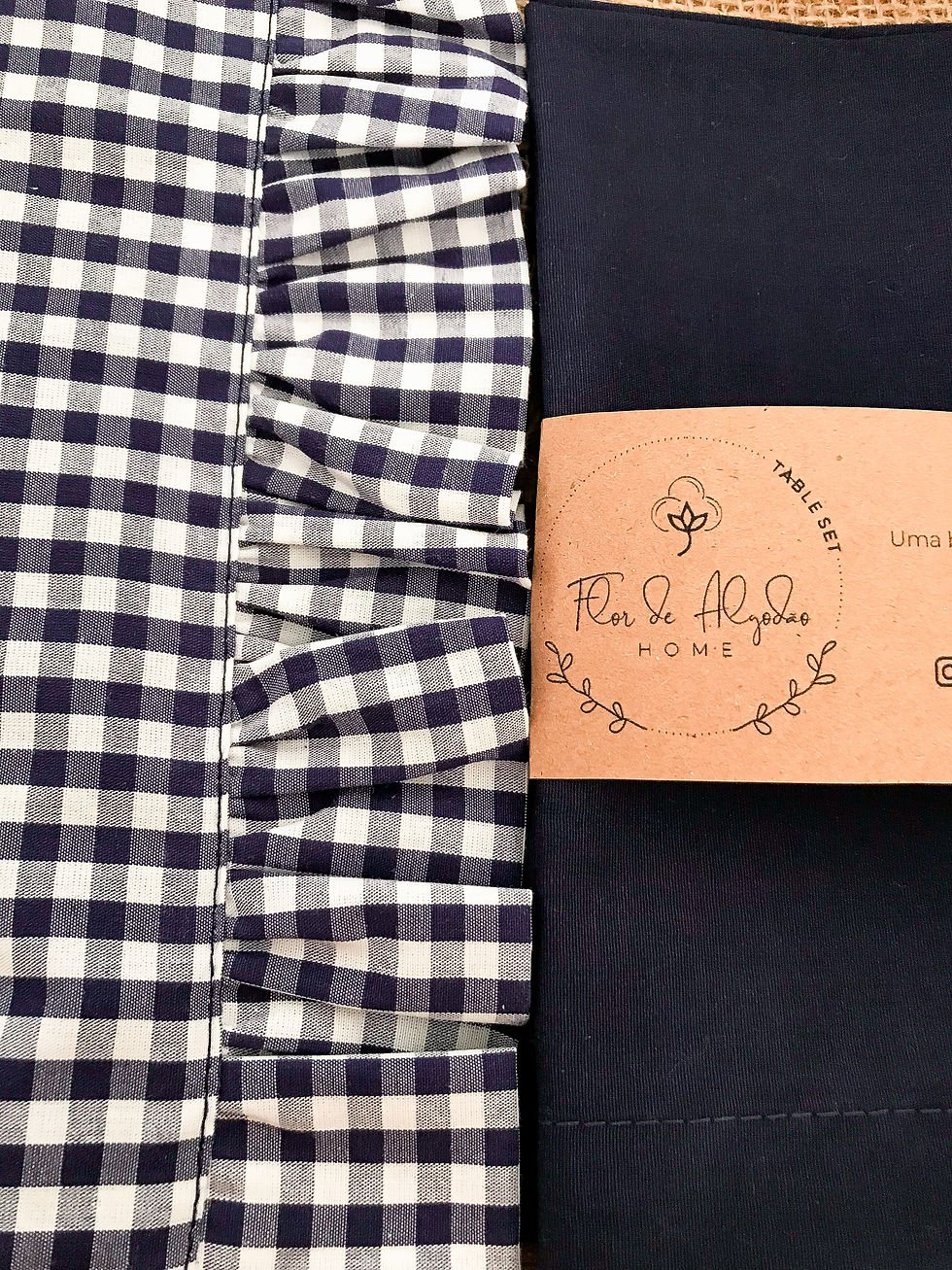 Miniatura: Kit Mesa Posta - XADREZ AZUL