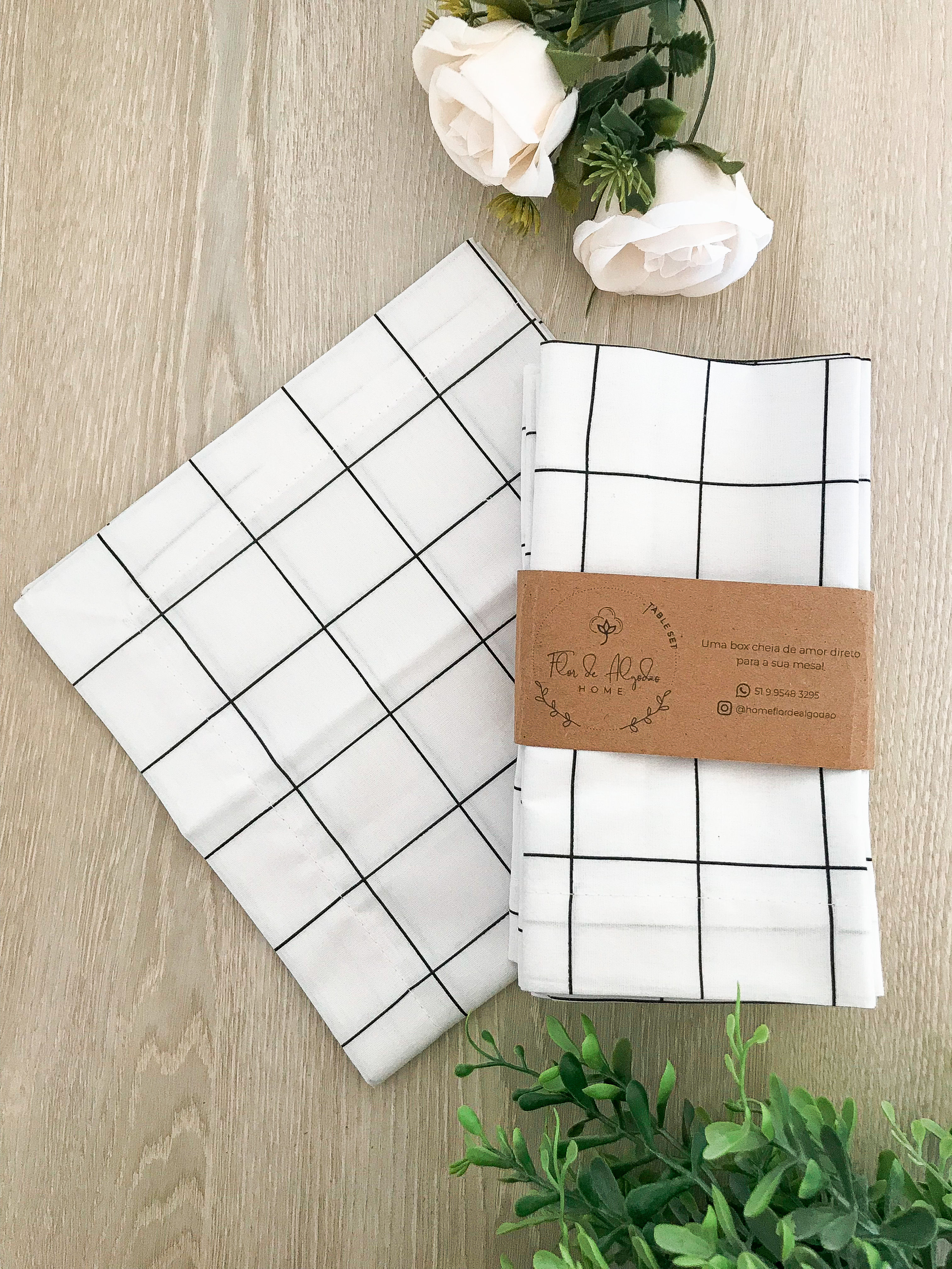 Kit Guardanapos - GRID BRANCO