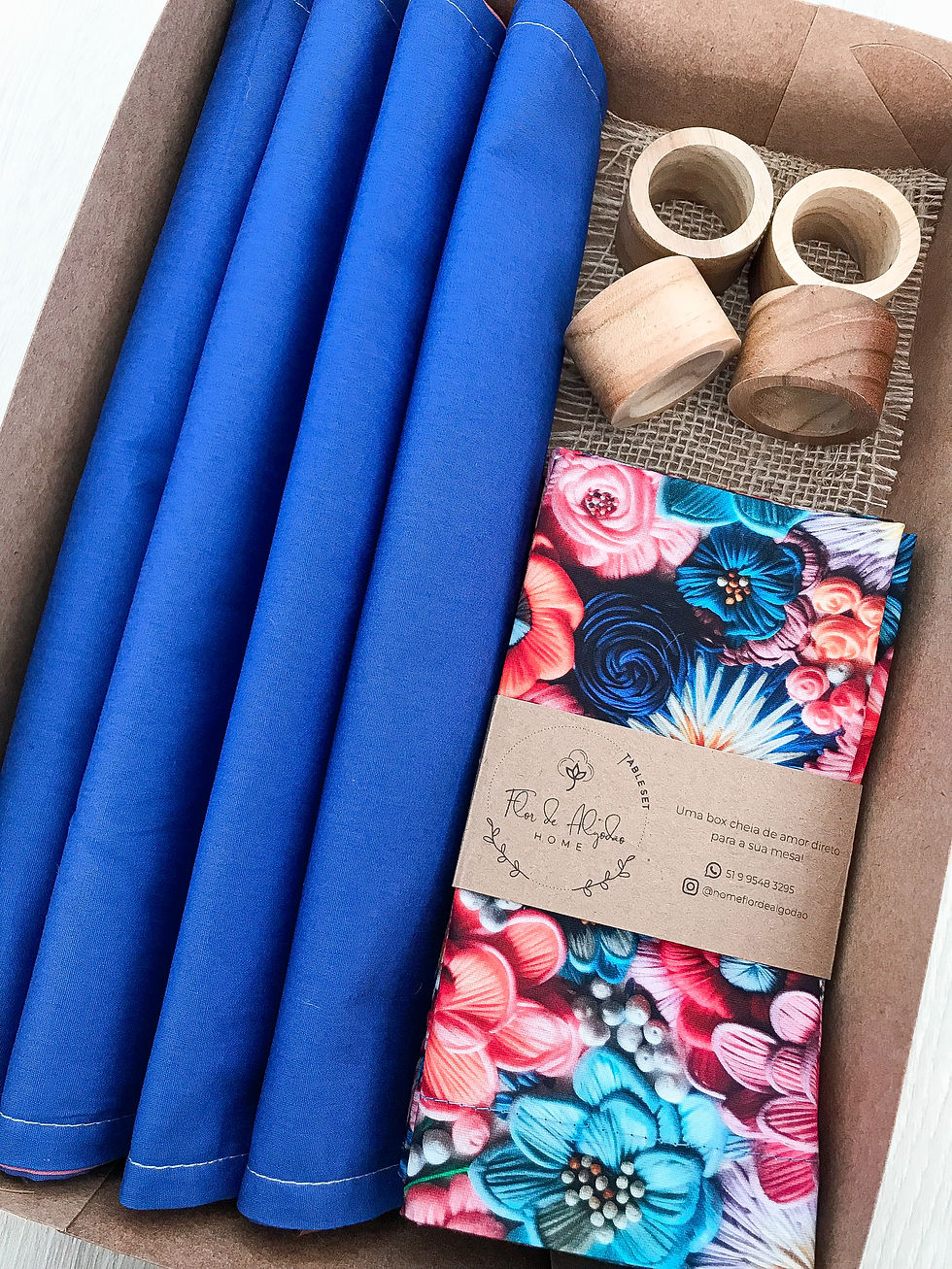 Miniatura: Kit Mesa Posta - FLORAL AZUL