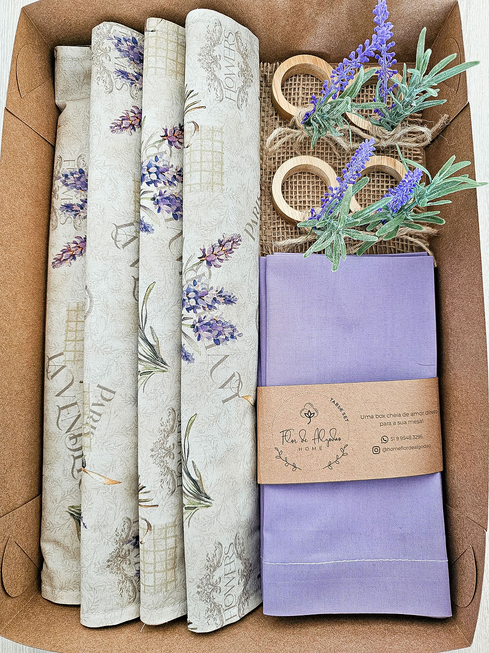 Miniatura: Kit Mesa Posta - BOX LAVANDA II