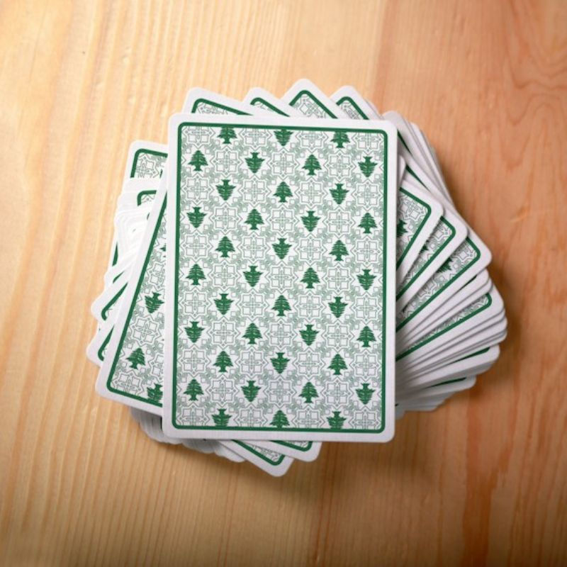Cedars Playing Cards Green Gilded Edges