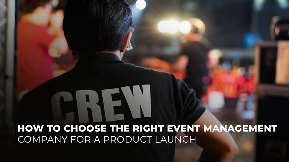 Learn how to choose the right event management company for your product launch. Discover the key factors to evaluate, essential services, questions to ask, red flags to avoid, and how to ensure a successful product launch event.
