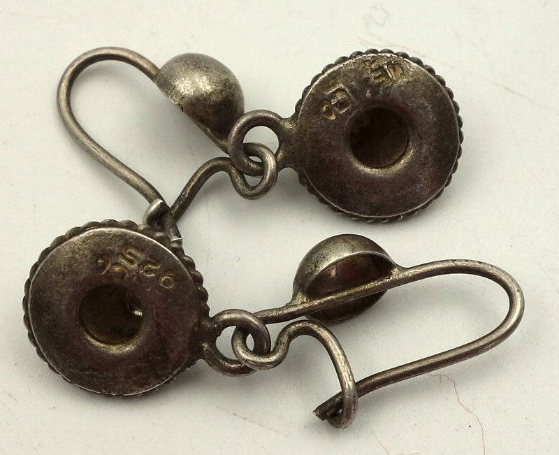 Sterling silver earrings with 925 markings