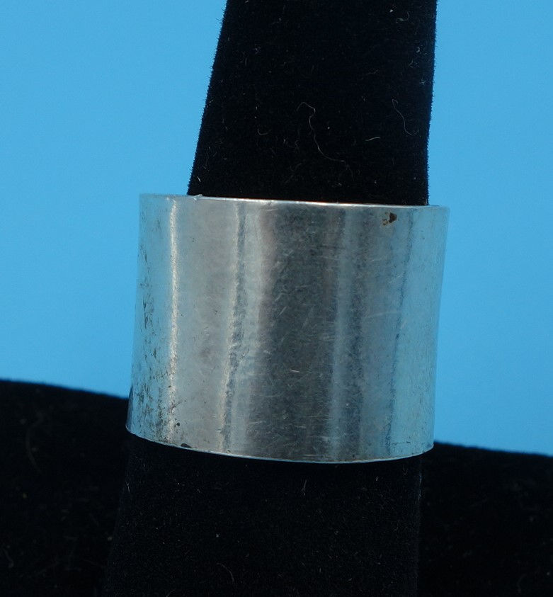 Silver Mexican biker ring, 1970s