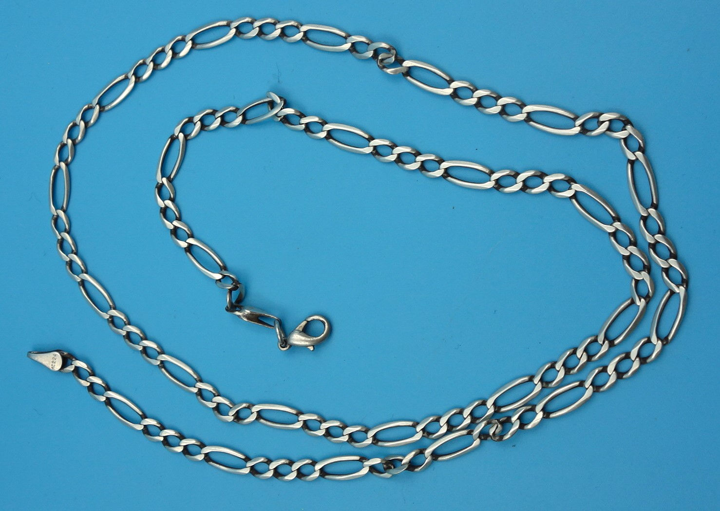 Silver figaro chain necklace