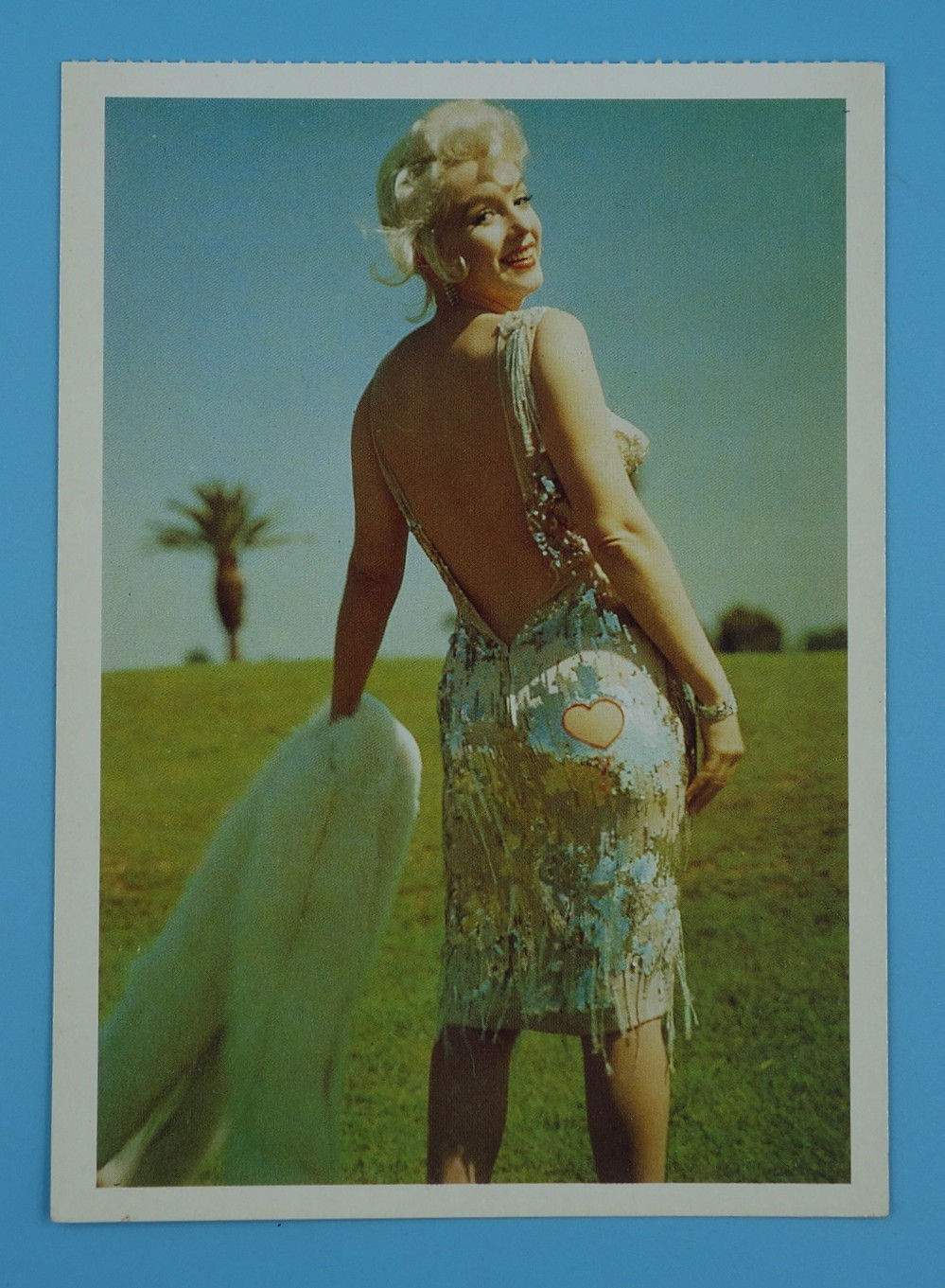 Marilyn Monroe in sparkling backless dress