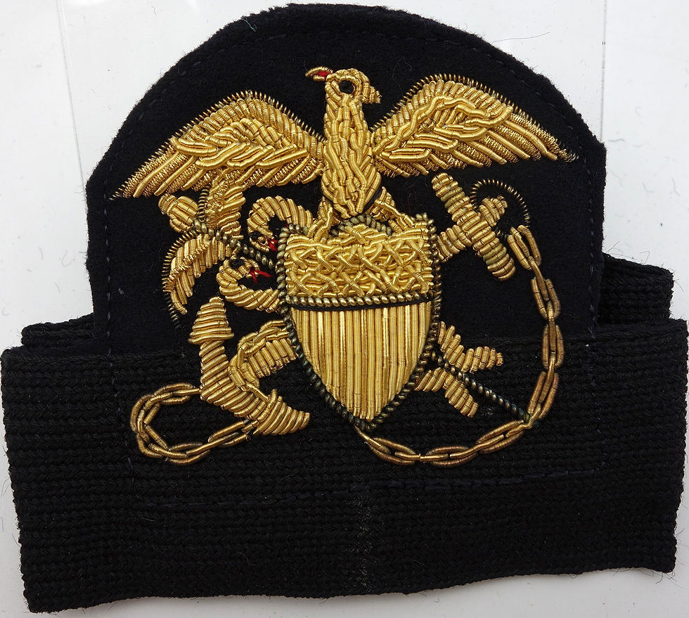 Unusual style WWII USPHS bullion cap eagle variation
