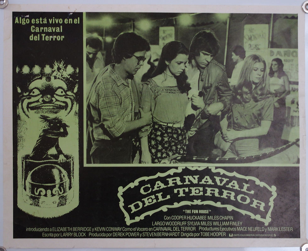 Carnaval del Terror lobby card; vintage horror movie poster