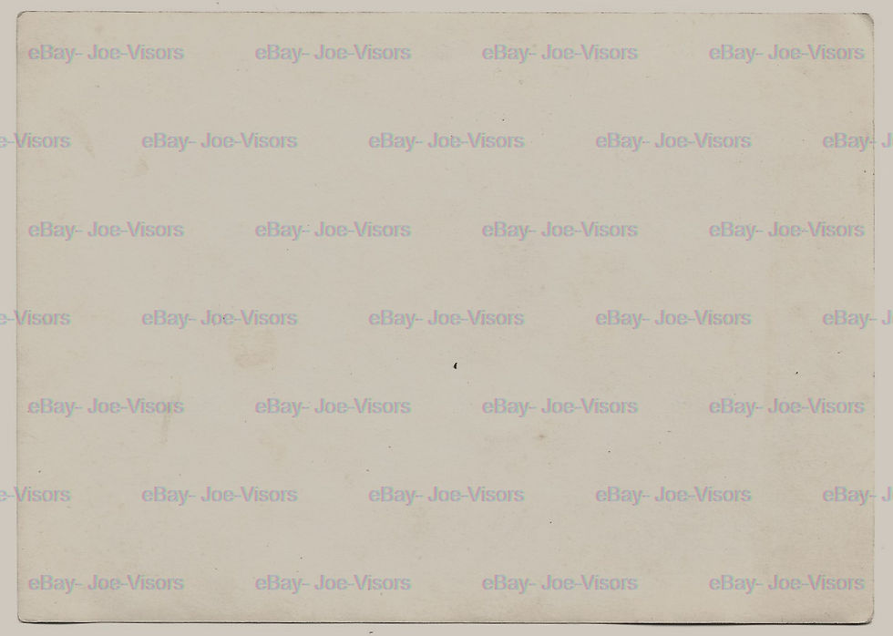 Vintage postcard back: 'shop Joe Viera'