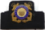 US Coast Guard Auxiliary bullion anchors cap insignia