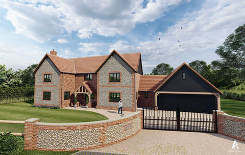 Traditional New Build Home CGI, Norfolk