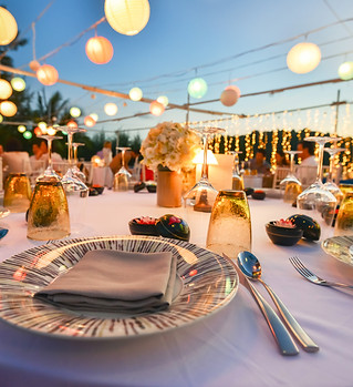 Table setting for an event party or wedding reception at the beach.jpg