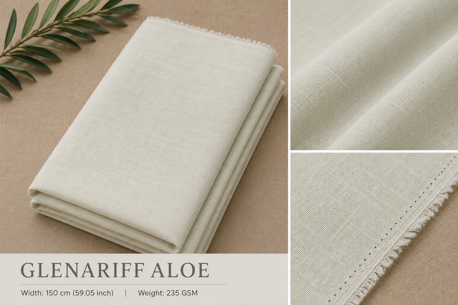 Glenariff Aloe Linen Fabric