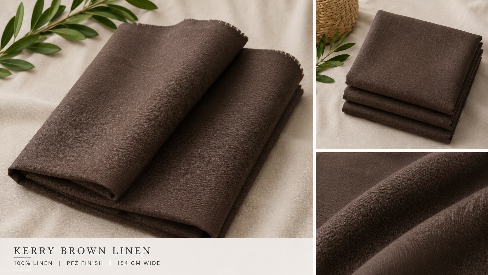 Kerry Brown Linen Fabric