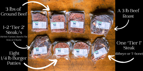 10 lb Sampler: Grassfed/Finished Beef | Keystone Cattle Co.