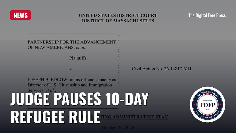 Page one of the federal court order pausing DHS's refugee termination rule