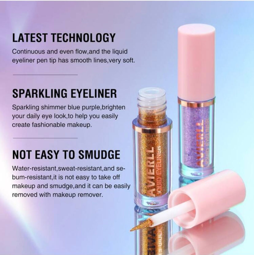 Thumbnail: Glitter Eyeliner 10-Color , Long Lasting Shimmer Waterproof Colourful Eyeliner, 