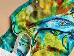 Discover AloraByMonika Scarves: Original Artwork Transformed into Unique Gifts