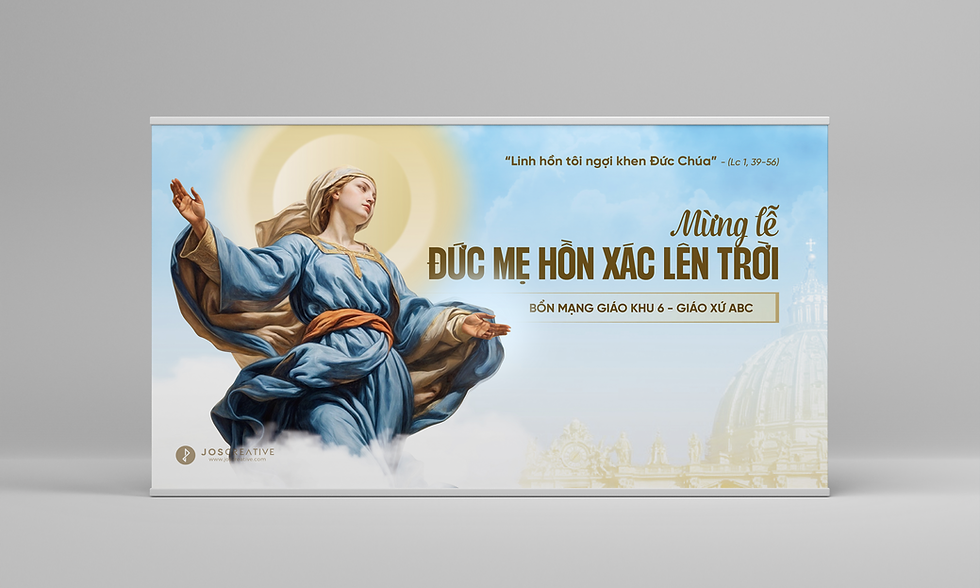 Hình thu nhỏ: Bộ thiết kế mừng lễ Đức Mẹ hồn xác lên trời 2024