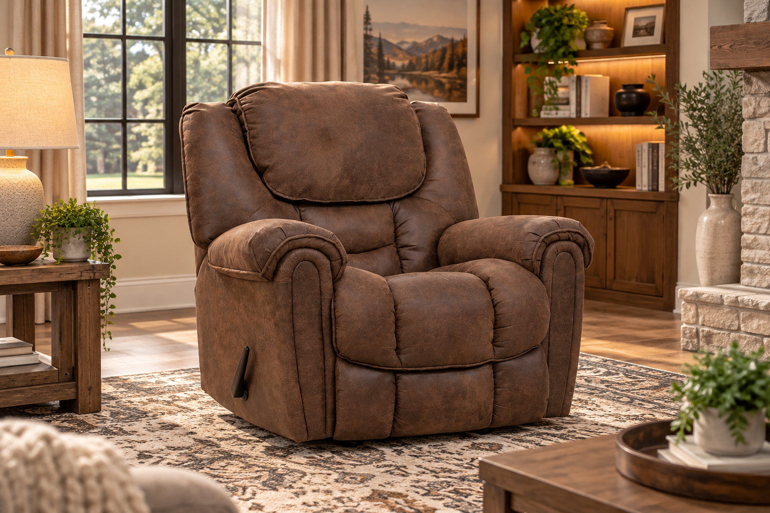 122 Mocha Rocker Recliner
