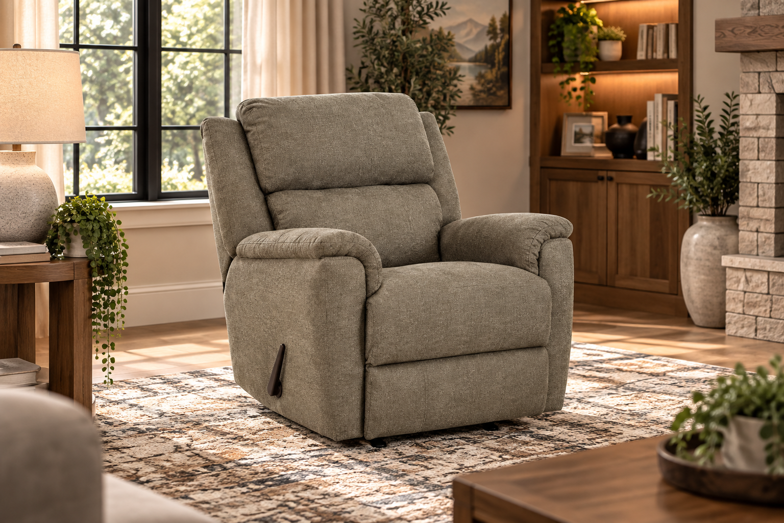 Milan Northwest Tan Rocker Recliner