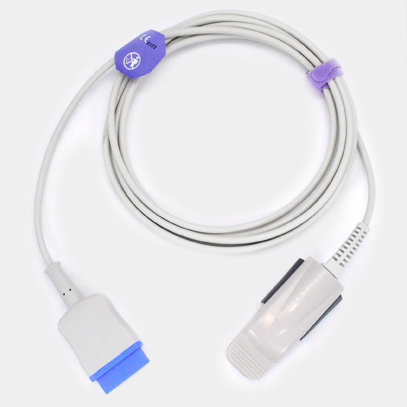 Sensor de SpO2, con cable enrollado. Sensor de SpO2. Ref SP4327A, para uso médico.