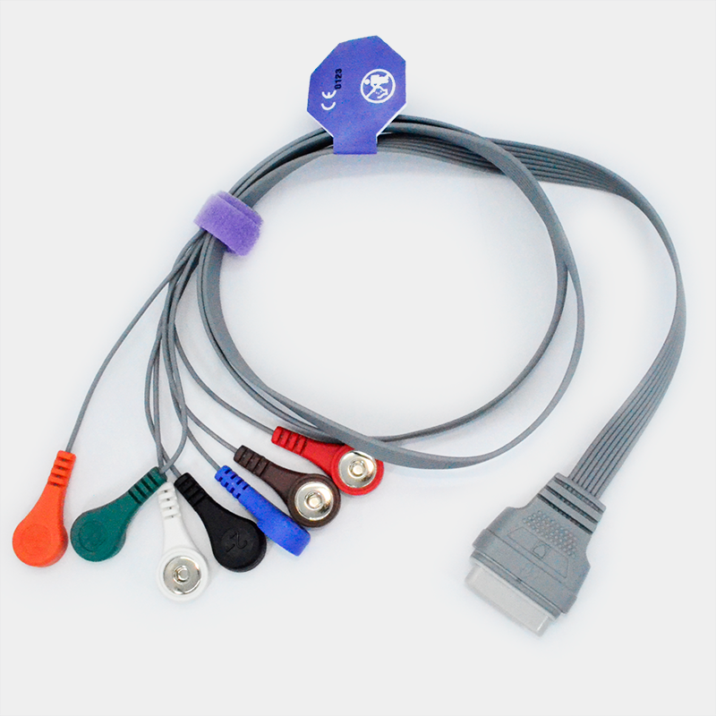 Cable para Holter con varios conectores. Ref VC210SA-014. Tecnología médica para análisis cardíaco.