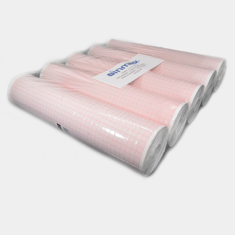 Paquete de rollos de papel cuadriculado con etiqueta. Papel 210 X 280 X 200. Ref PT6099. Producto médico.