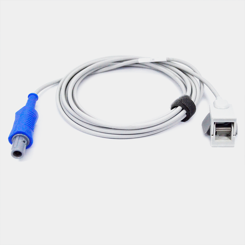 Cable conector médico, gris y azul. Sensor De Oxígeno (Celda). Ref PSR-11-915-4 (SO1330).