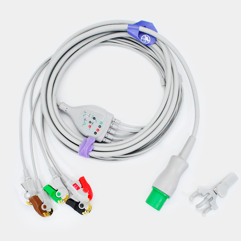 Cable con conectores y Cable interfaz de SpO2. Ref P0205D, equipo médico para monitoreo del paciente.