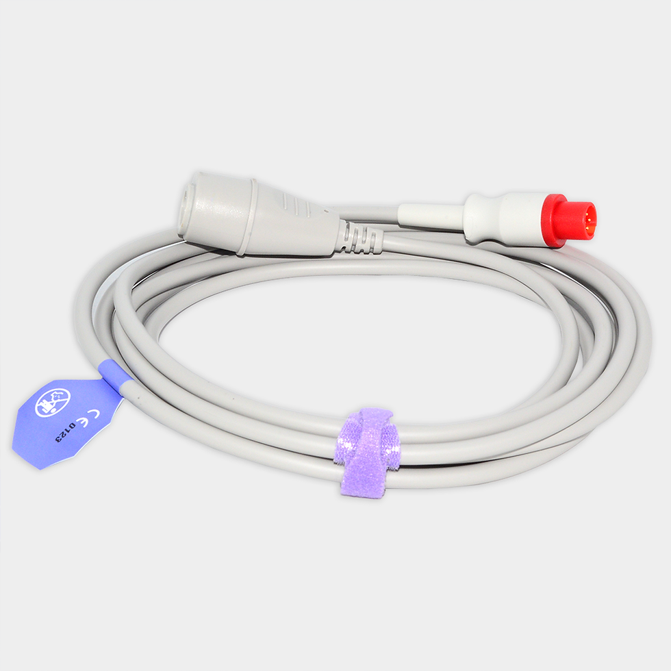 Sensor conector y cable gris, con Cable para parches. Ref F5356 para monitoreo médico.