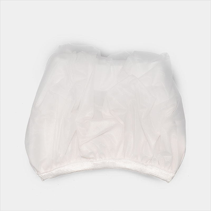 Funda protectora blanca sobre fondo blanco, imagen de producto. Latiguillos tipo ASP. Ref DX3-90P.