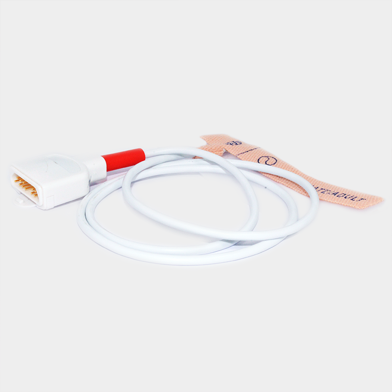 Cable conector, Sensor De Oxígeno (Celda). PSR-11-915G (SO1340). Blanco y naranja, fondo gris claro.