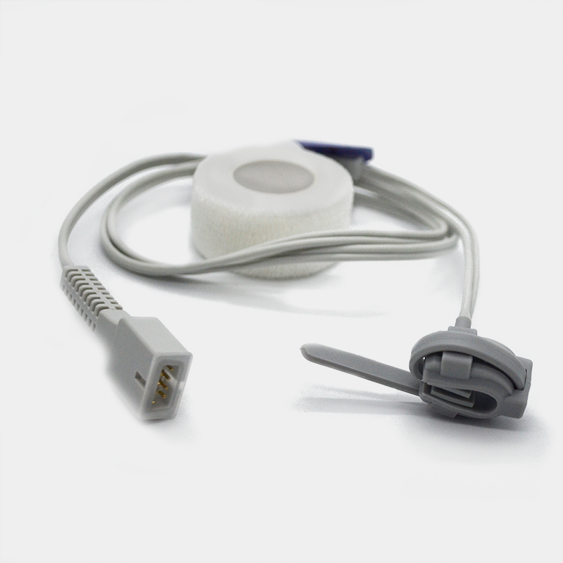 Sensor de SpO2. Ref P7315G. Dispositivo médico con cable y sensores para monitoreo de paciente.