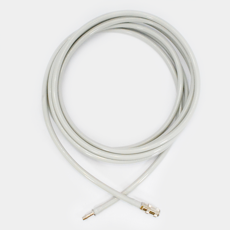 Cable blanco enrollado con conectores dorados, Latiguillos tipo ASP. Ref DX3-90P.