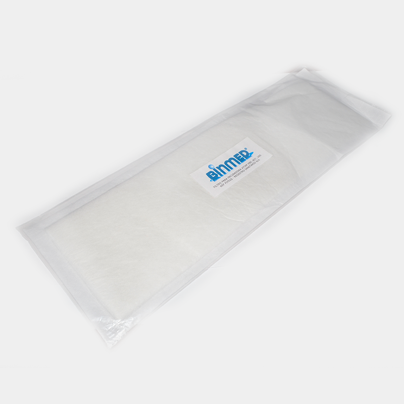 Producto blanco en bolsa transparente con logo azul, sobre fondo blanco.